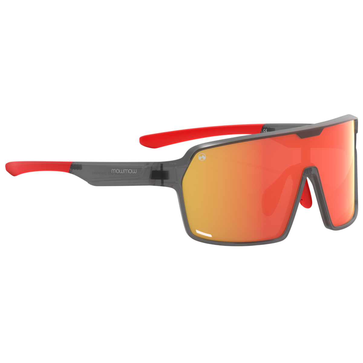 Titan - Montatura grigio scuro trans opaco | lente revo arancione/rossa