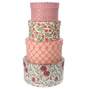 Gift boxes round pink Set/4
