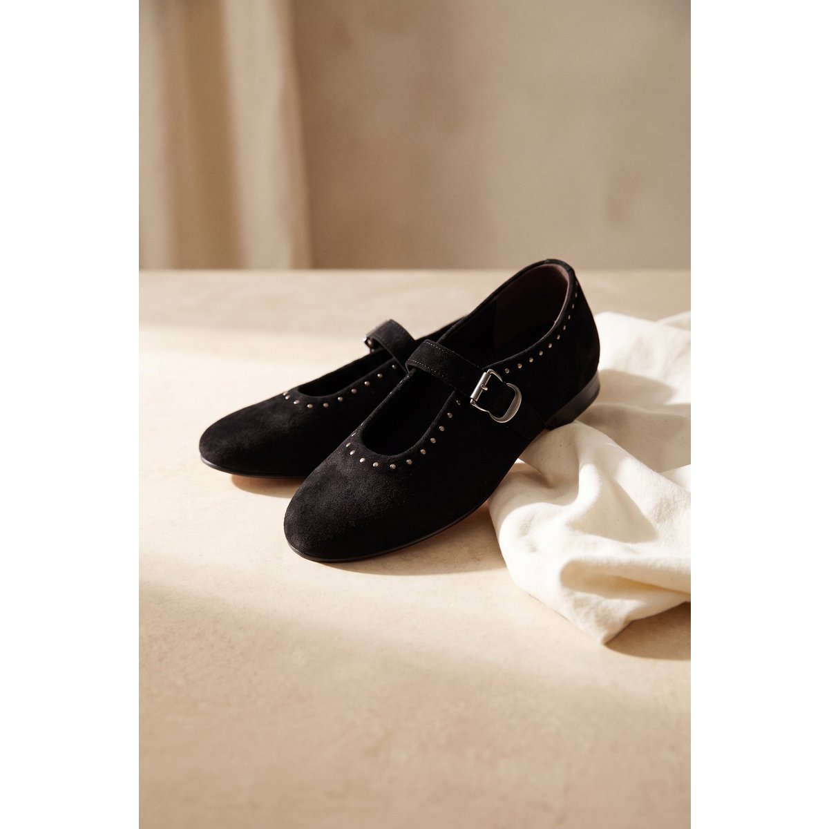 MERCHE BLACK – Ballerinas mit Nieten