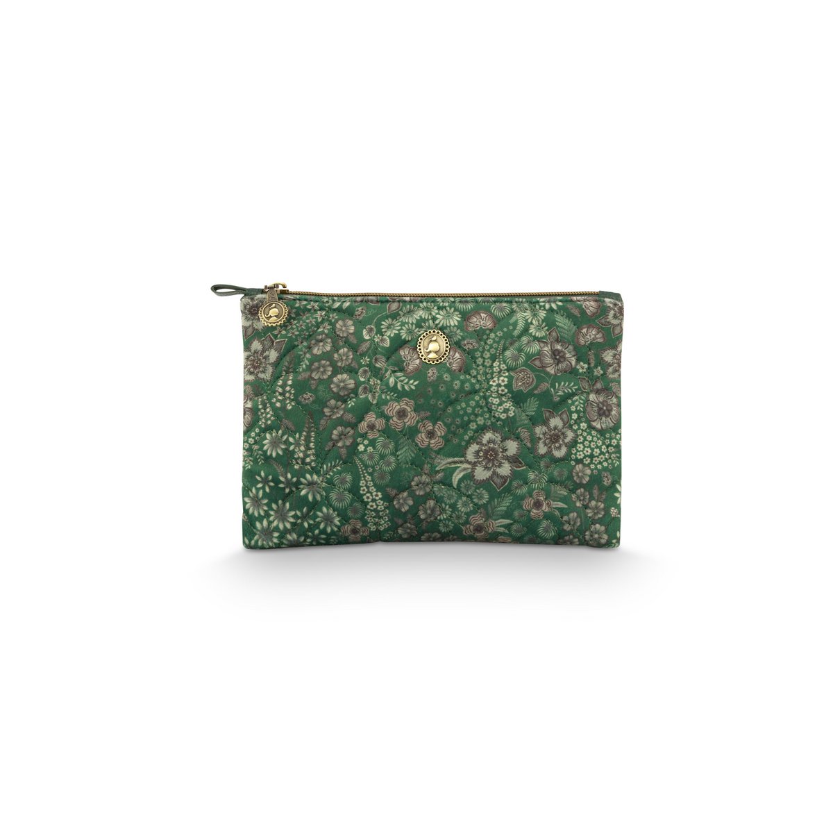Charly Cosmetic Flat Pouch Medium Quilted Daisy Dreams Green 24x1x15.5cm