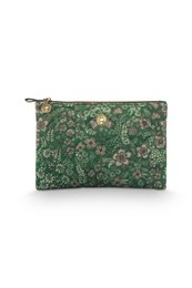 Charly Cosmetic Flat Pouch Medium Quilted Daisy Dreams Green 24x1x15.5cm