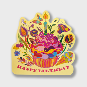 Die Cut Happy Birthday Greeting Card