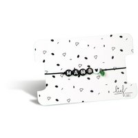 Bracelet Mama Black and white with charm