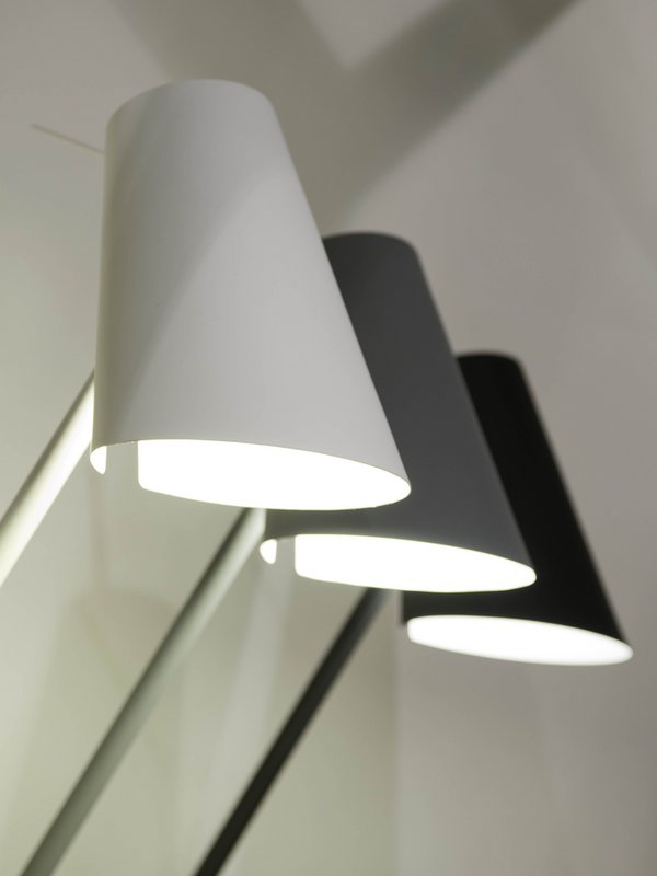 Vloerlamp ijzer/rubber finish Cardiff, zwart