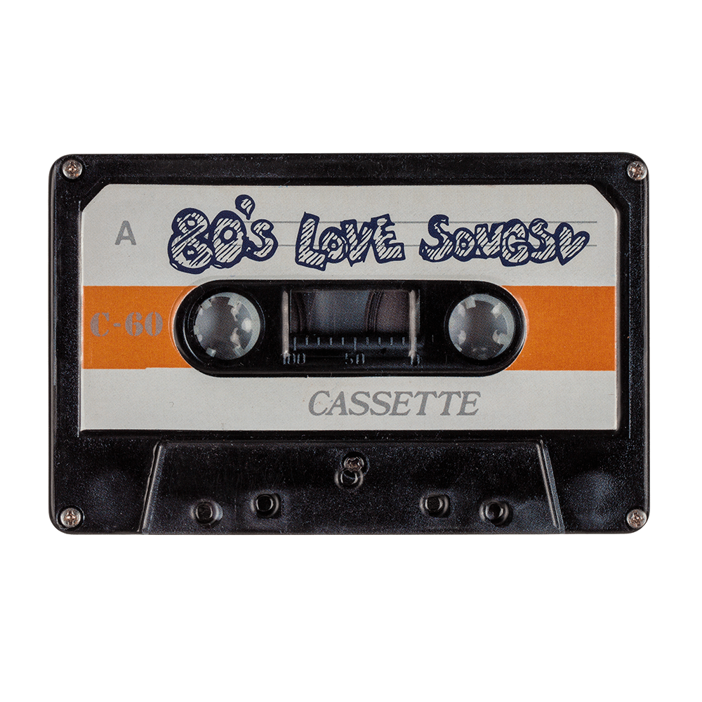 Metal storage box, Music cassette,