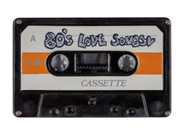 Metal storage box, Music cassette,