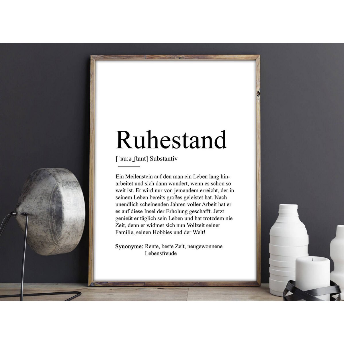 Definition "retirement" poster