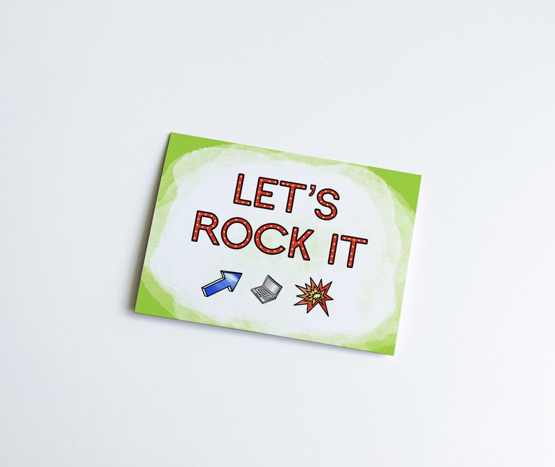 Motivational card - Lets rock it!