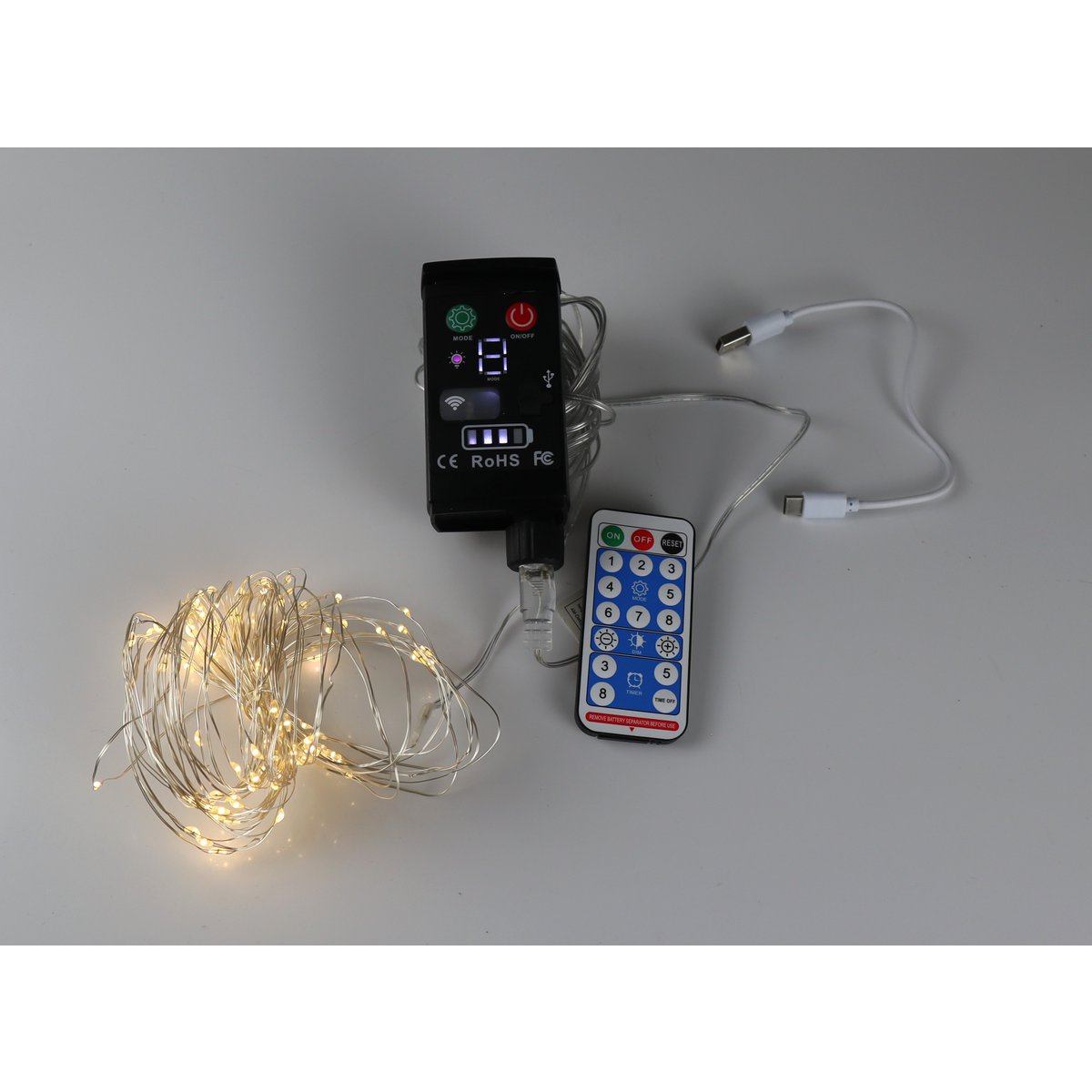 LED Silber 100L  Powerbank 3600mA/h 10m EinzelVE:4