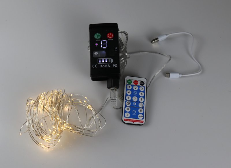 LED Silber 100L  Powerbank 3600mA/h 10m EinzelVE:4