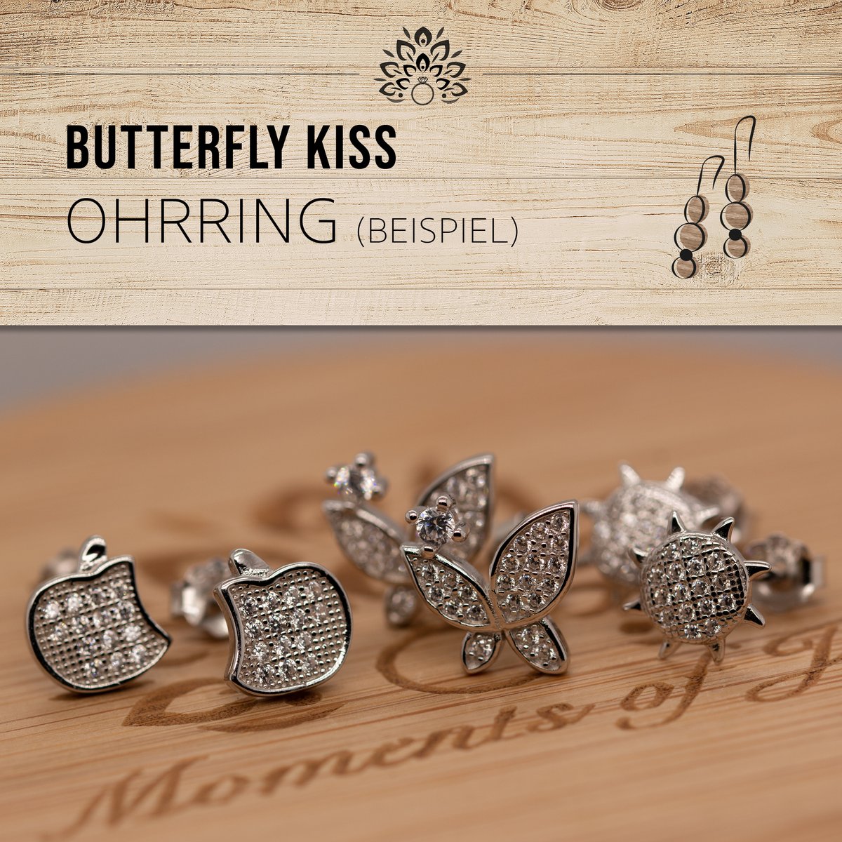 Decorative candle with fresh meadow scent & crackling wooden wick: Butterfly Kiss