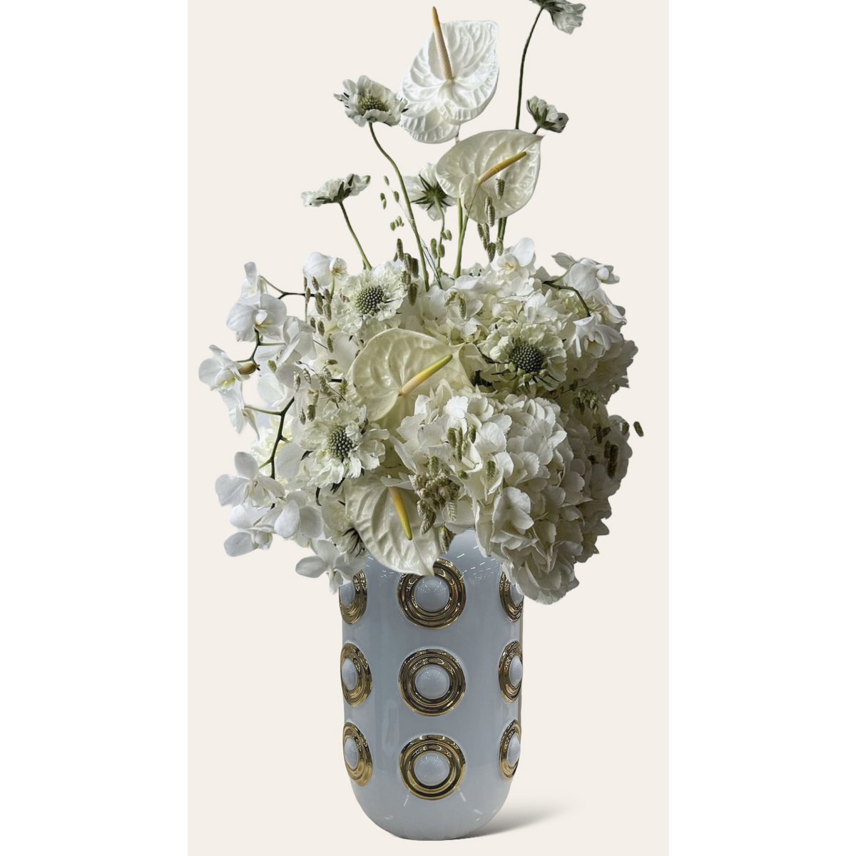 Vase doré à 3 cercles (CV11617-12-CA-205321-WIT)