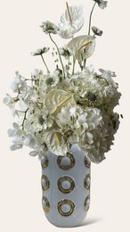 Golden 3 Circle Vase (CV11617-12-CA-205321-WIT)