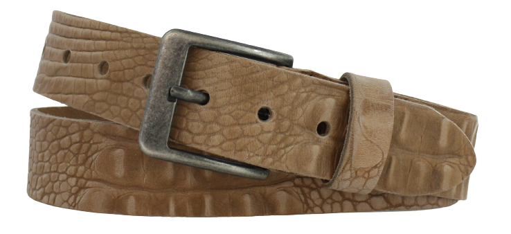 Waist belt 4cm | Grain leather crocodile print