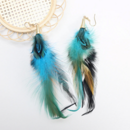 Pendientes BOHO con plumas largas