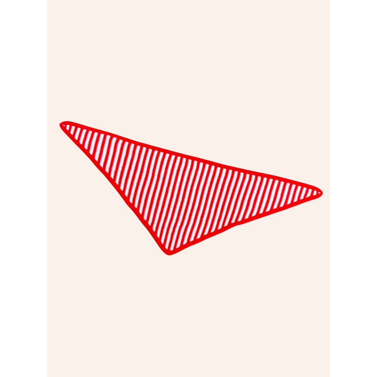 Foulard triangle rayé 100% laine mérinos