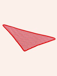 Foulard triangle rayé 100% laine mérinos
