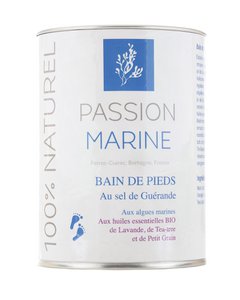 FOOT BATH WITH GUERANDE SALT WITH MARINE ALGAE AND ESSENTIAL OILS OF PETIT GRAIN, LAVENDER AND TEA TREE 600G