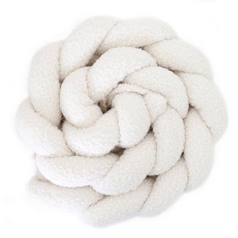 NouBy Creme geflochtene Betttour 3 Sders Bouclette