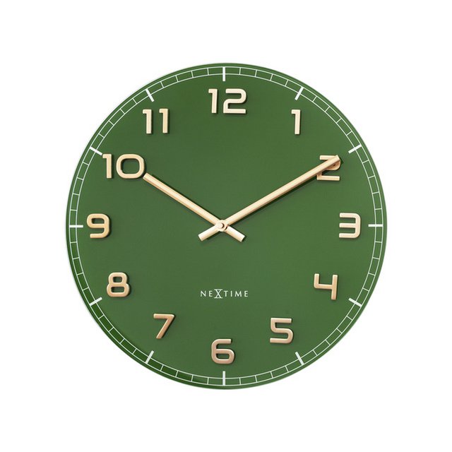 Zegar ścienny NeXtime Classy Medium 40 cm zielony