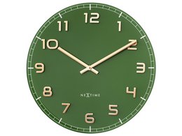 Zegar ścienny NeXtime Classy Medium 40 cm zielony
