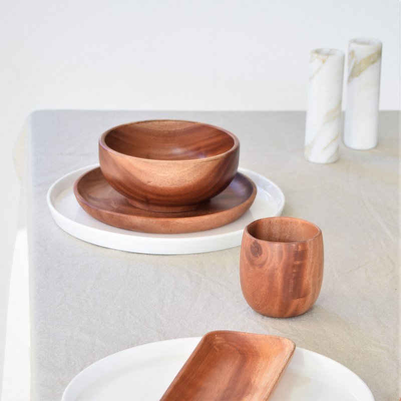 Handmade Tableware - Rice Bowl - Ø15 cm - Eco-friendly - Khaya Wood
