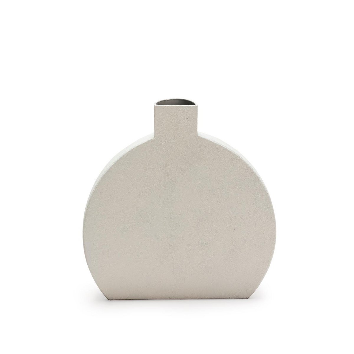 VASE 24X13X25 WHITE METAL TH1335000