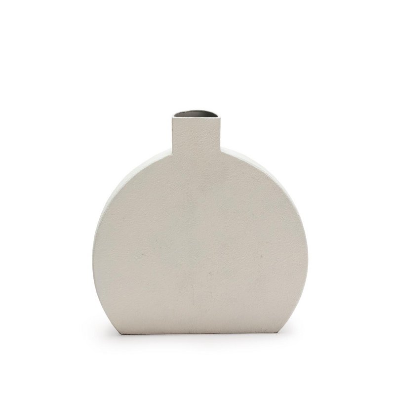 VASE 24X13X25 HVIDMETAL TH1335000