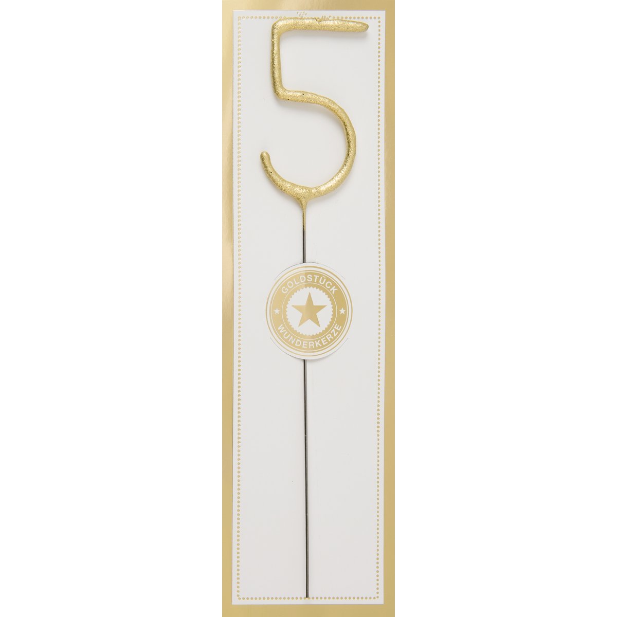 5 gold Goldstück weiß Wondercandle® classic