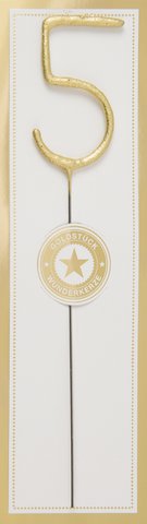 5 gold Goldstück weiß Wondercandle® classic