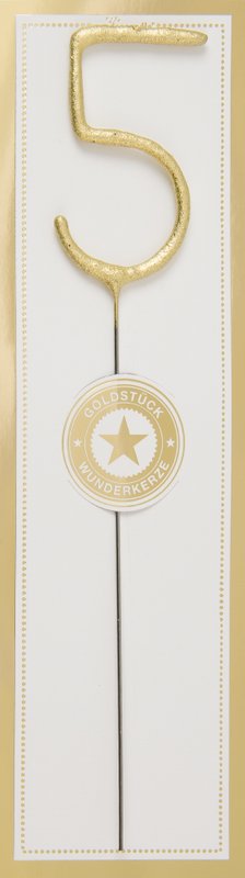 5 gold Goldstück weiß Wondercandle® classic