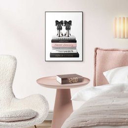 Gerahmtes Bild Slim Frame Fashion Bücher 40x30