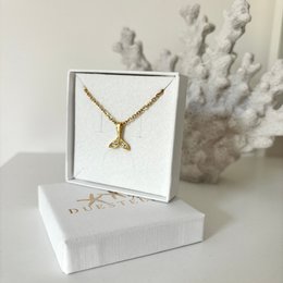 Sea Queen's Treasure – Gold Zircon Mermaid Necklace