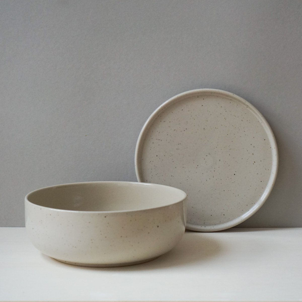 Bowl 16 cm Hollyhock - sand & speckles - 600 ml