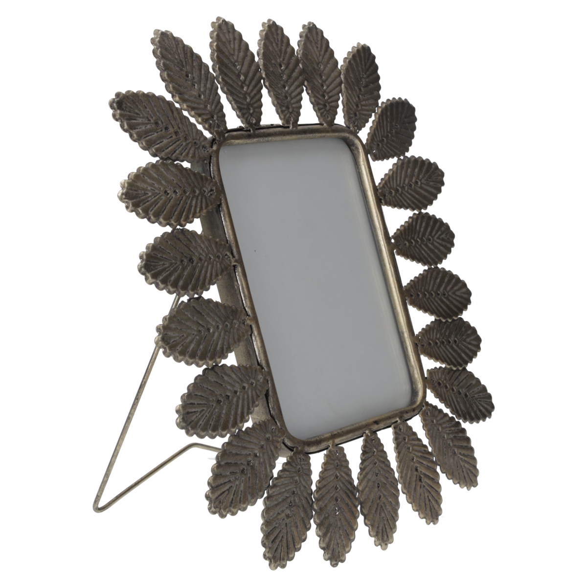 Gold metal photo frame leaves 32x27 cm