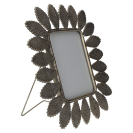 Gold metal photo frame leaves 32x27 cm