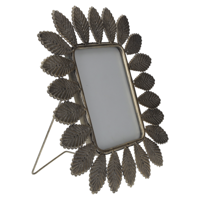 Gold metal photo frame leaves 32x27 cm