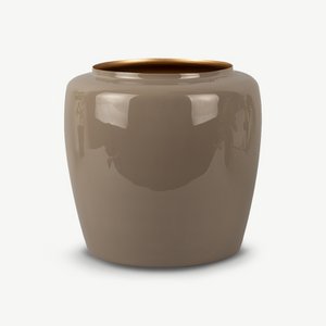 Lorien Vase, warmes Grau, groß