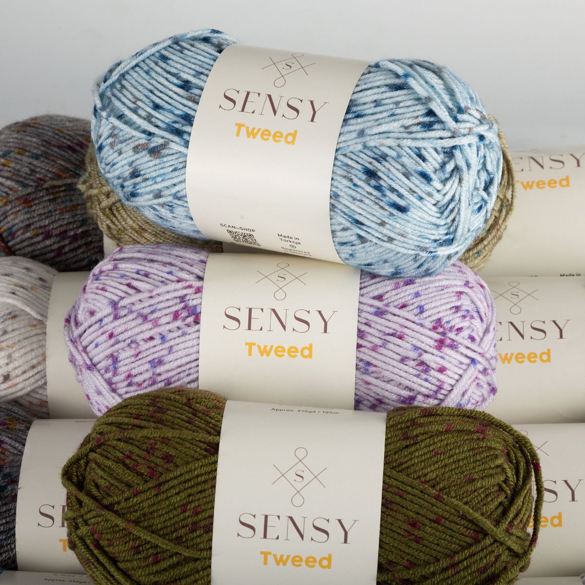 Sensy Tweed Garn, 3,5 oz, 214 Yards, Gauge 4 Medium