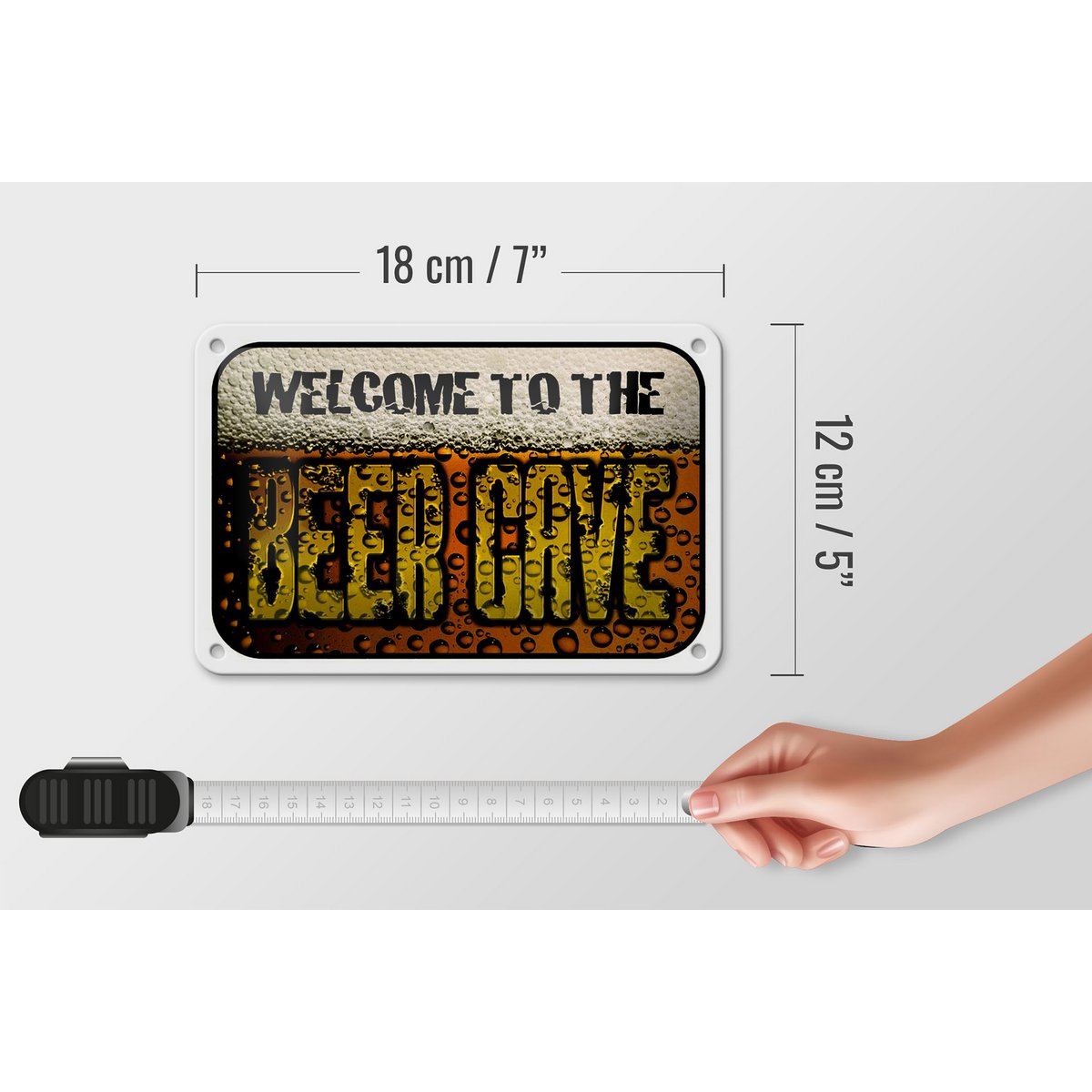 Blechschild Bier 18x12cm welcome to the beer cave Dekoration