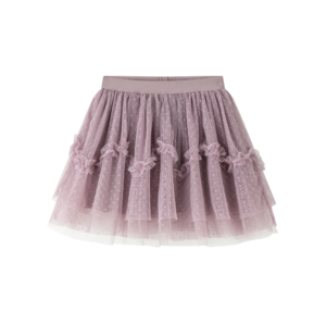 Lilafarbene Federklappe mit Mondprint