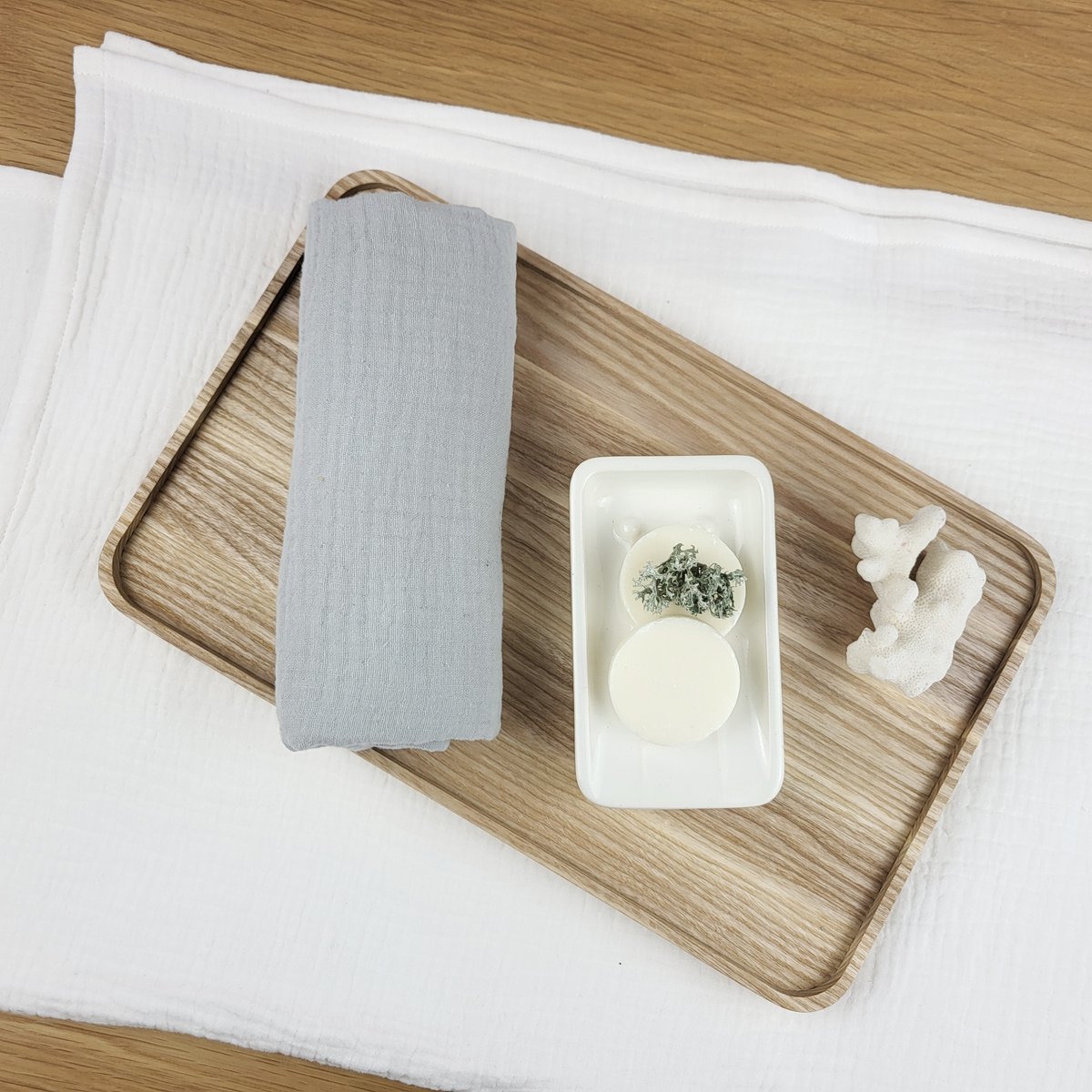 Serviette de bain en coton | Tissu mousseline