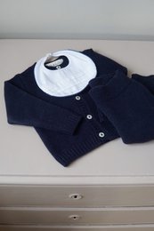 Strik cardigan - Dyb blå