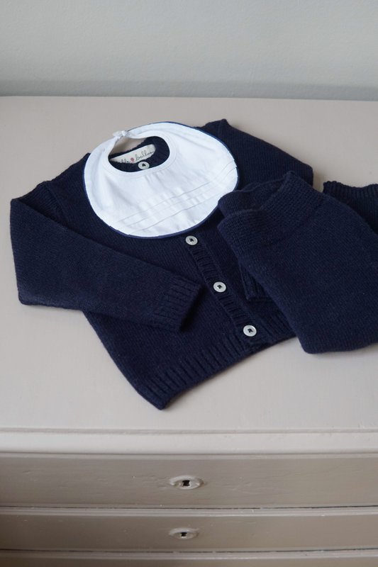 Strik cardigan - Dyb blå