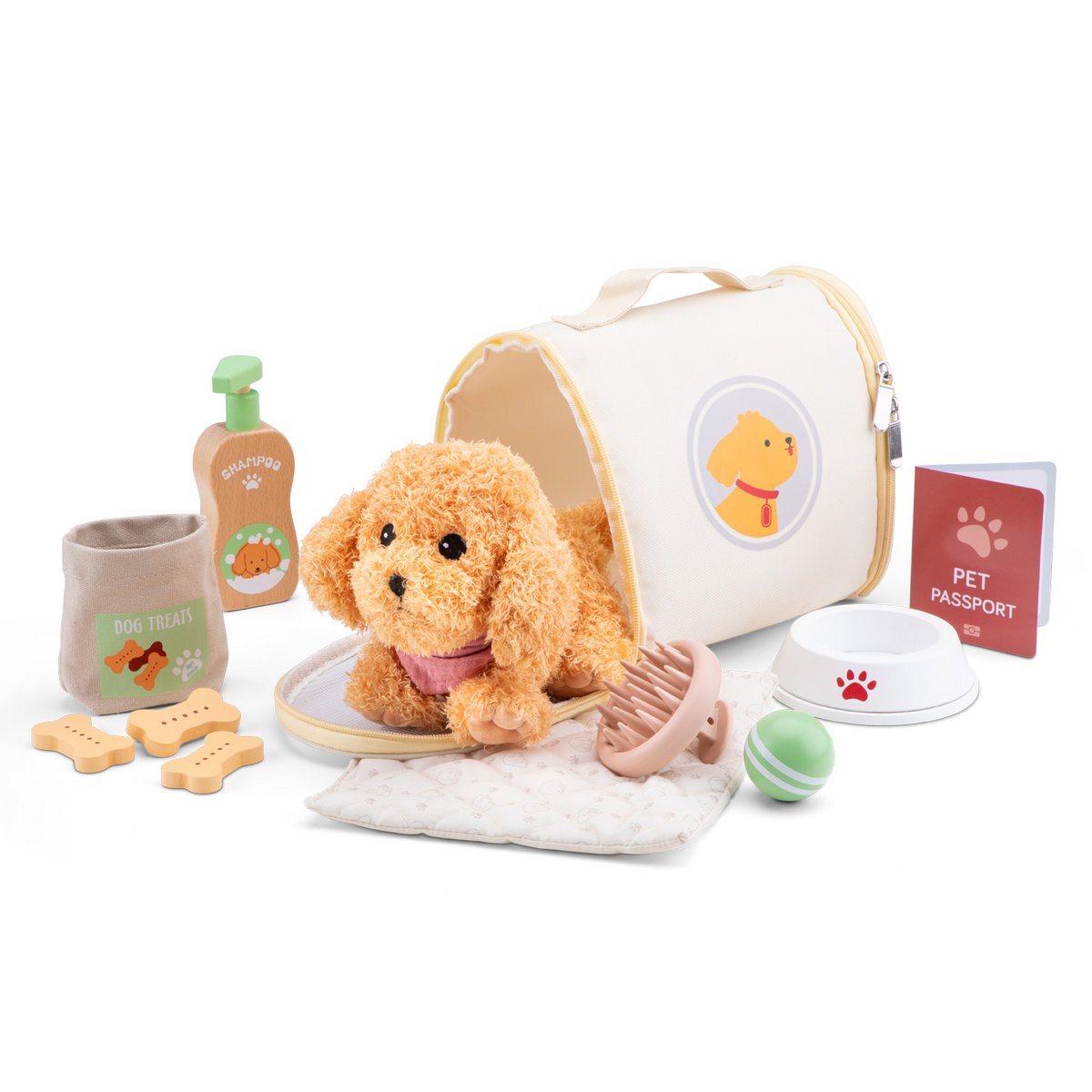 Speelgoed Knuffelverzorgingsset met Knuffel Hond