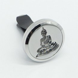 Car Diffuser Clip'Arôme - Buddha - Stainless Steel with Blotters - Decorative Aromatherapy Accessory - Gift Idea