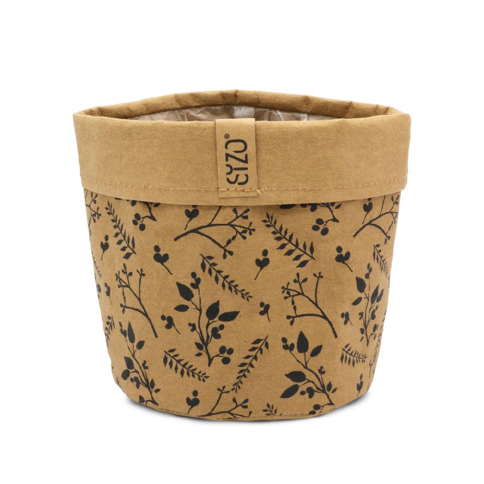 SIZO Vaskbar Papir Bag Flower Natural med vandtæt biologisk nedbrydeligt for