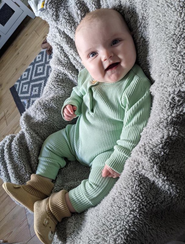 Grøn rib-romper