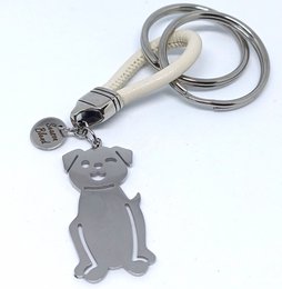 leren sleutelhanger hond of poes