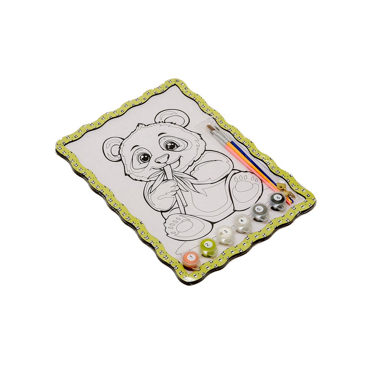 Panda Paint by Numbers Kit for Kids A4 Canvas